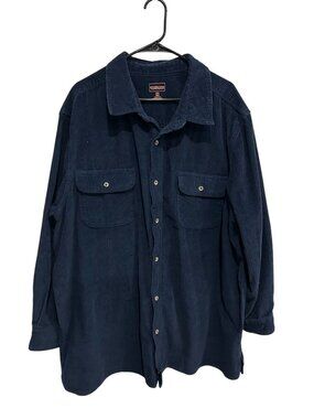 Boulder Creek 3XL Navy Corduroy Button Up Long Sleeve Shirt Rusticcore Heritage